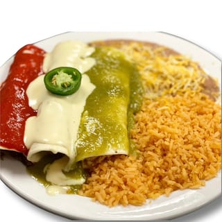 Mexican flag enchiladas